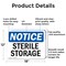 Signmission Sterile Storage, 18 in W x Rectangle, Aluminum OS-2PACK-NS-A-1218-L-18465 - alternate 4